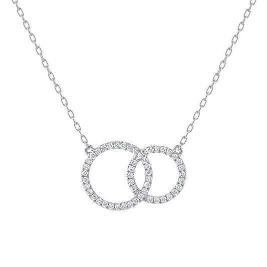 LaViano Fashion 18K White Gold Diamond Necklace