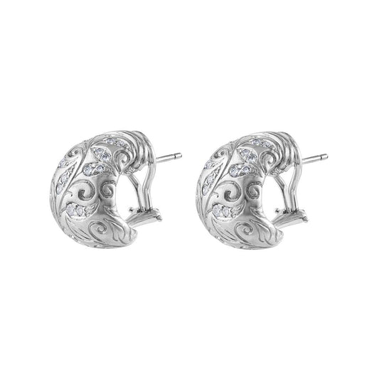 LaViano Fashion  18K White Gold Diamond Earrings