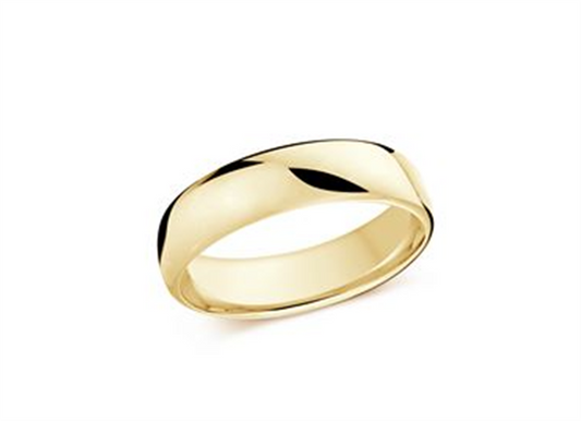 LaViano Fashion 18K Yellow Gold Wedding Band 6MM Size 10