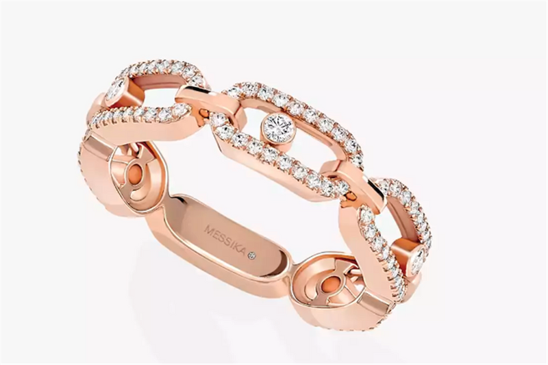 Messika 18K Rose Gold Diamond Move Uno Ring