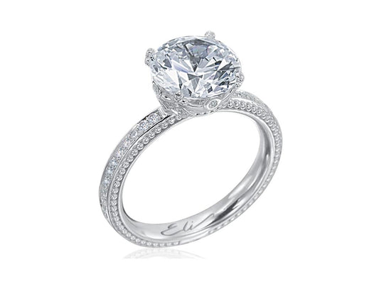 ELI Jewels Platinum Diamond Semi - Mounting