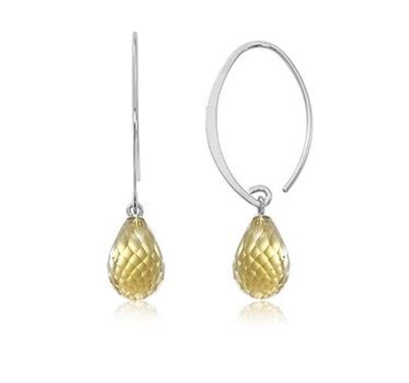 LaViano Fashion Sterling Silver Citrine Earrings