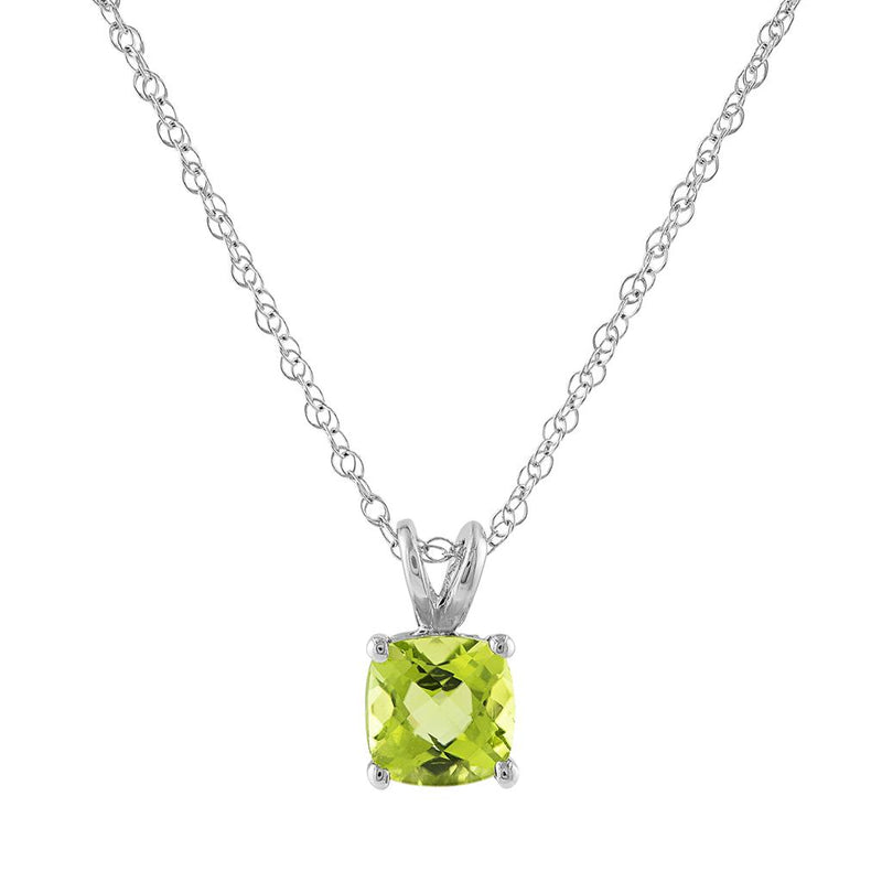 LaViano Fashion 14K White Gold Peridot Pendant