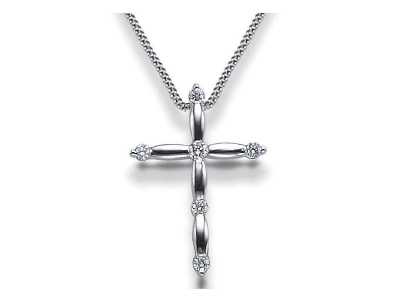 Pe Jay Creations 18K White Gold Diamond Cross