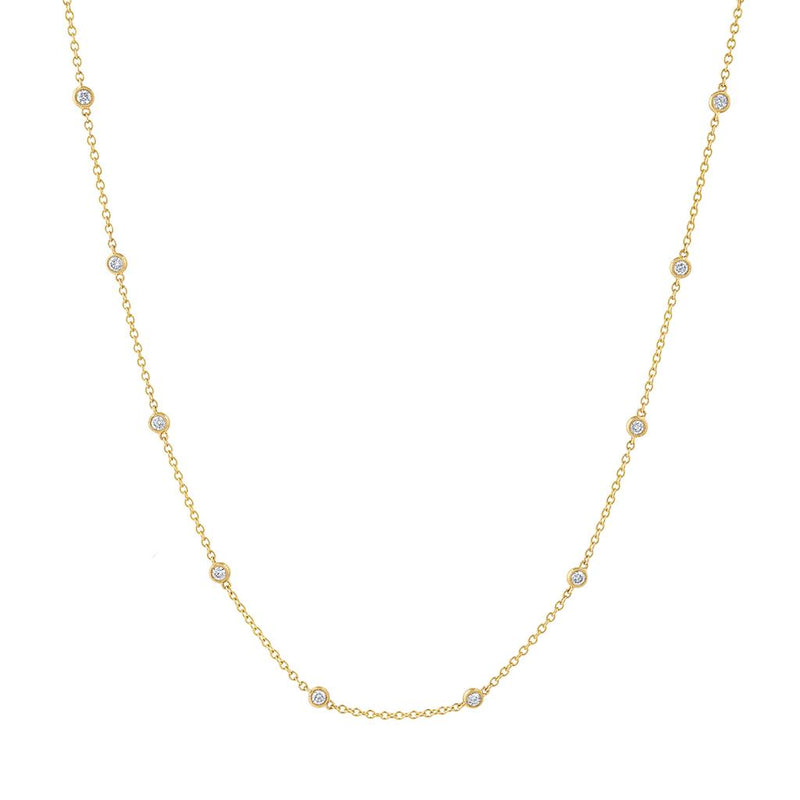 LaViano Fashion 18K Yellow Gold Diamond Necklace