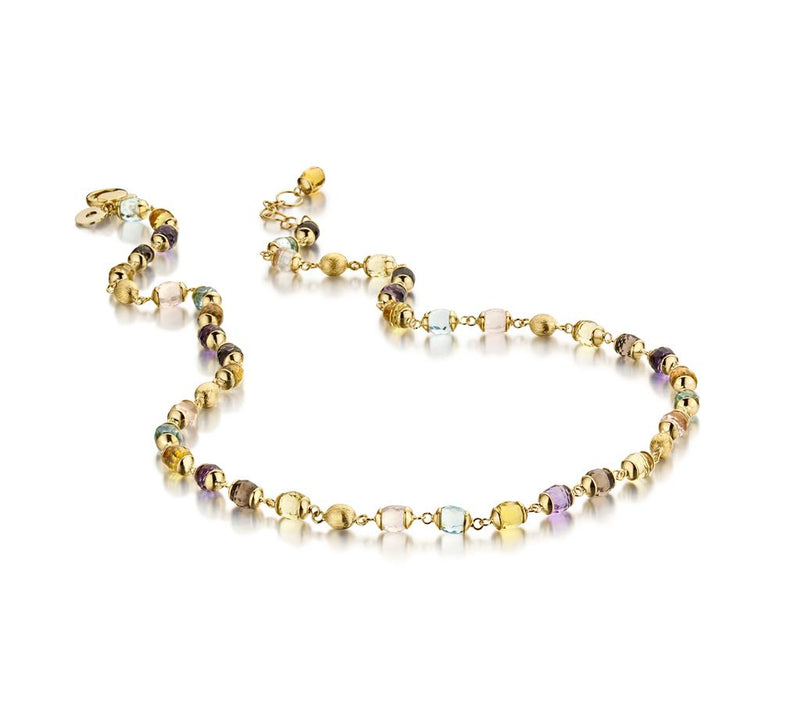 Nanis 18K Yellow Gold and Multi- Colored Bead Necklace