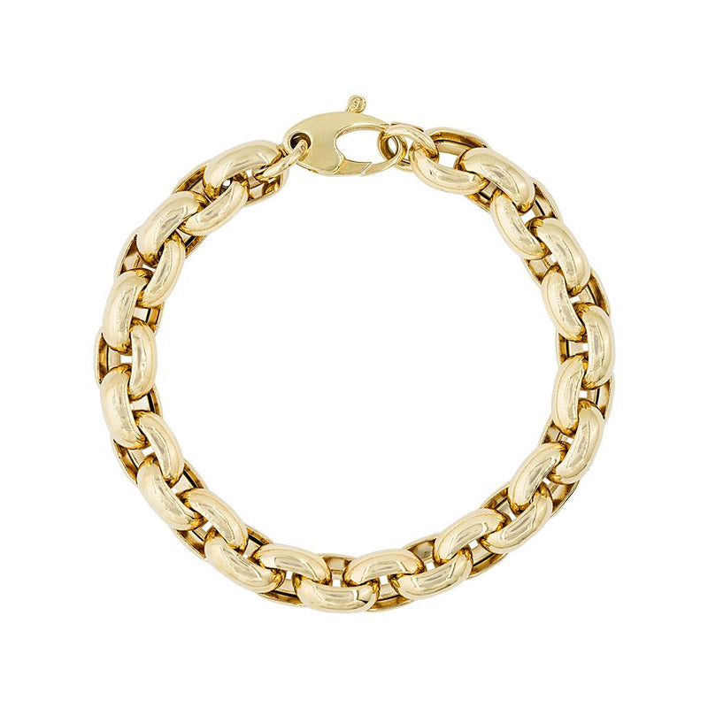 LaViano Fashion 14K Yellow Gold Oval Link Bracelet