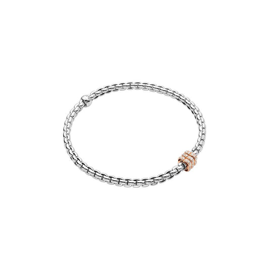 FOPE 18K White Gold and Rose Gold Diamond Bracelet