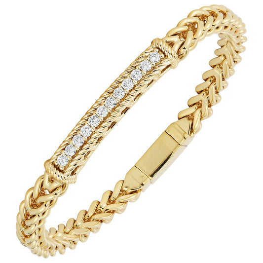 LaViano Fashion 14K Yellow Gold Diamond Bracelet