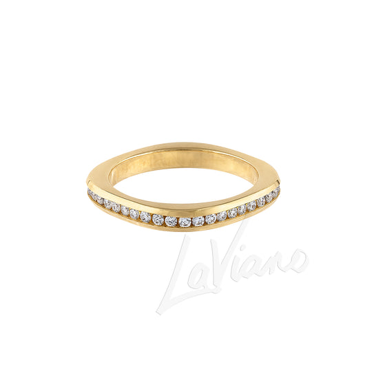LaViano Fashion  18K Yellow Gold Diamond Wedding Band
