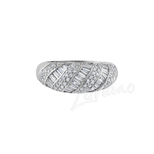 LaViano Fashion 18K White Gold Diamond Band
