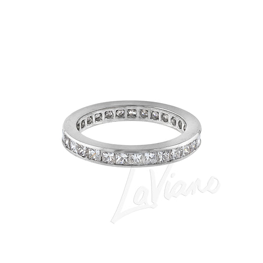 LaViano Fashion Platinum Diamond Eternity Wedding Band