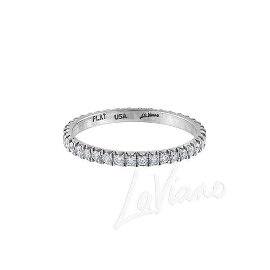 LaViano Fashion Platinum Diamond Eternity Wedding Band