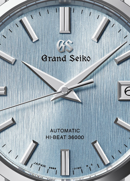 Grand Seiko Hi-Beat Icefall Light Blue Dial SBGH349