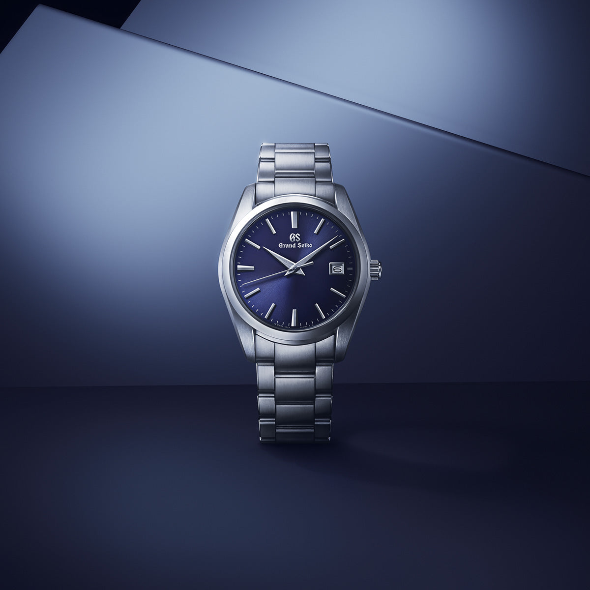 GRAND SEIKO Heritage 37mm Quartz Blue Dial on Steel Bracelet Ref