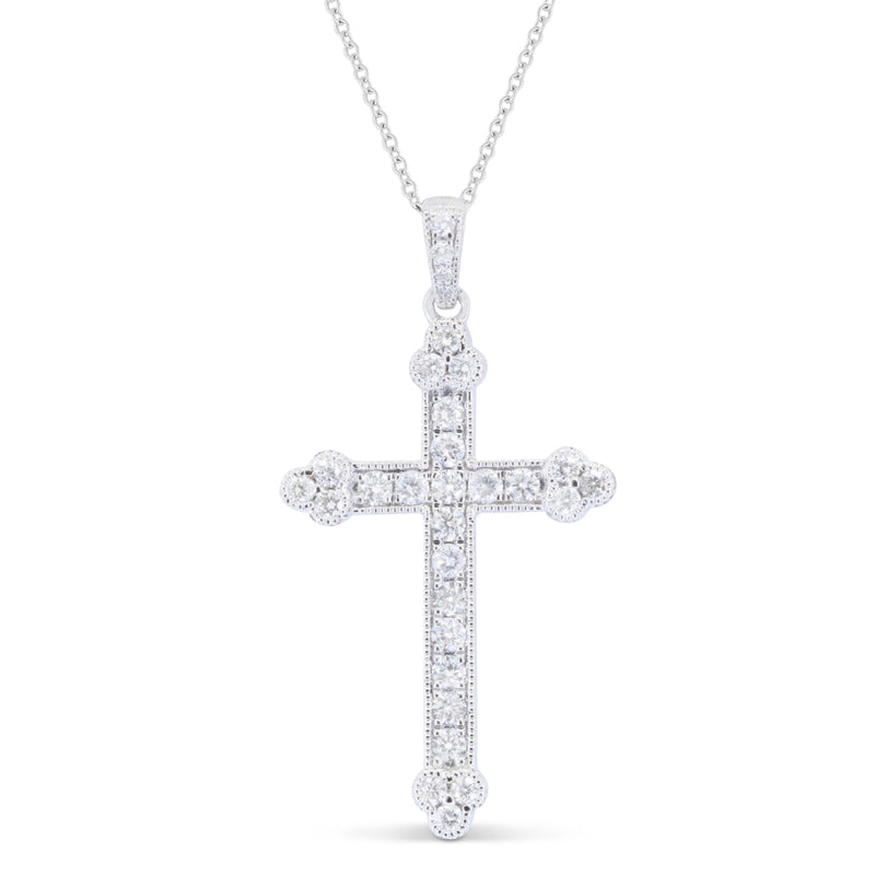 LaViano Fashion 14K White Gold Diamond Cross