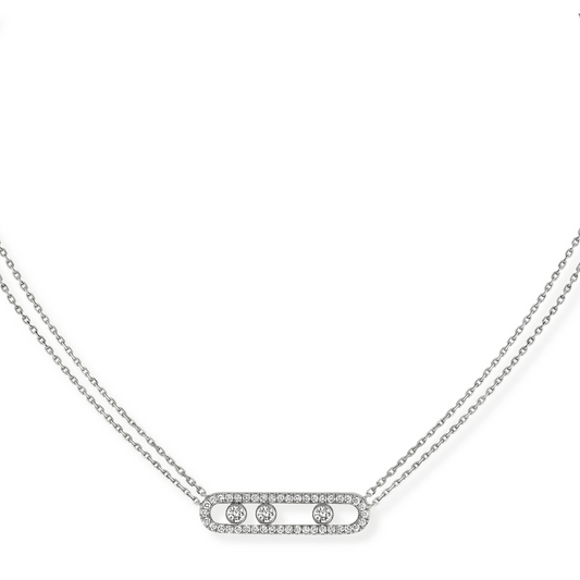 Messika 18K White Gold Move Classic Diamond Necklace