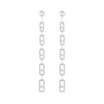 18K White Gold Move Uno Multi Pendant Diamond Earrings