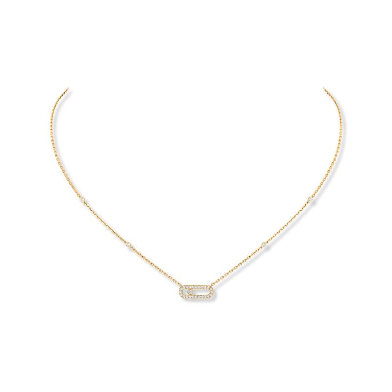 Messika 18K Yellow Gold Move Uno Diamond Necklace