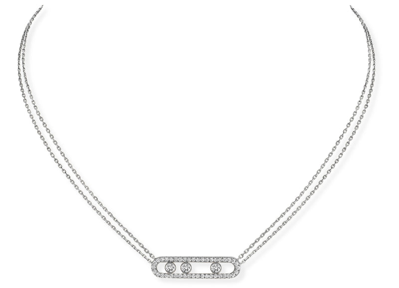 Messika 18K White Gold Move Classic Diamond Necklace