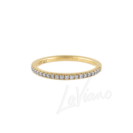 LaViano Fashion 14K Yellow Gold Diamond Wedding Band