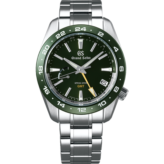 GRAND SEIKO Sport Collection 40.5mm Green Dial GMT Spring Drive Automatic on Steel Bracelet SBGE257