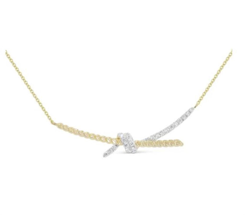 LaViano Fashion 14K Yellow Gold Diamond Necklace