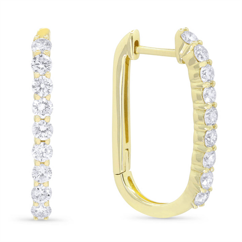 LaViano Fashion 14K Yellow Gold Diamond Earrings