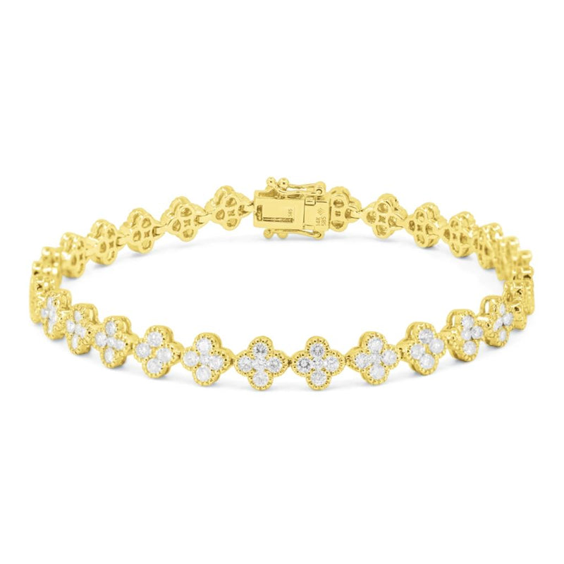 LaViano Fashion 14K Yellow Gold Diamond Bracelet