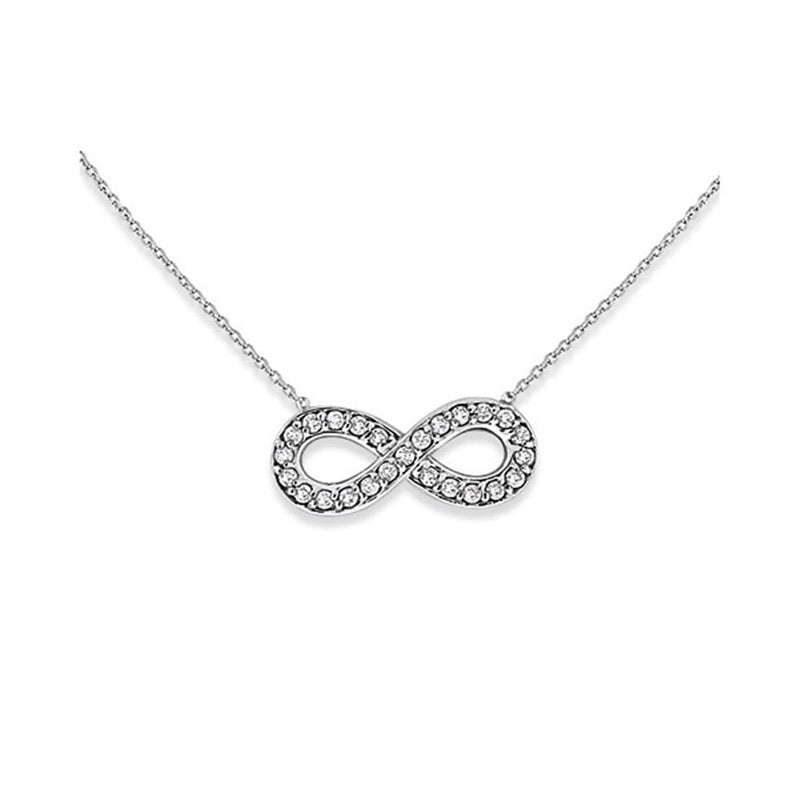 KC Designs 14K White Gold Diamond Infinity Necklace