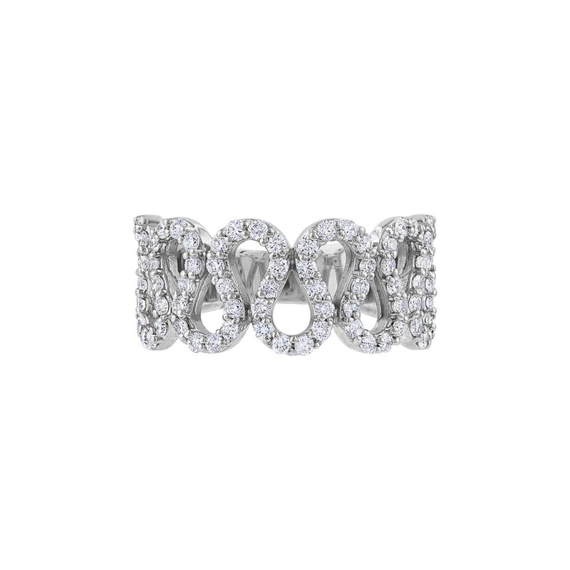 KC Designs 14K White Gold Diamond Twisted Ring