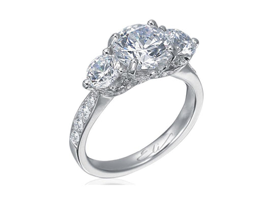 ELI Jewels Platinum and Diamond Semi - Mounting