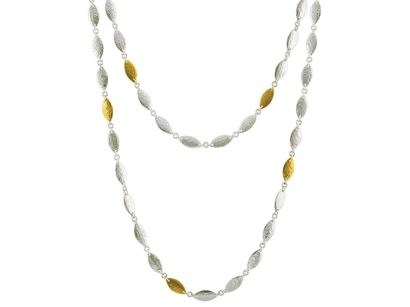 Gurhan Sterling Silver and 24K Layered Yellow Gold Willow Necklace