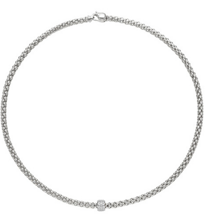 FOPE 18K White Gold Necklace Diamonds