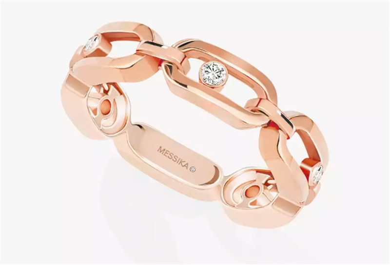 Messika 18K Rose Gold Diamond Move Uno Ring