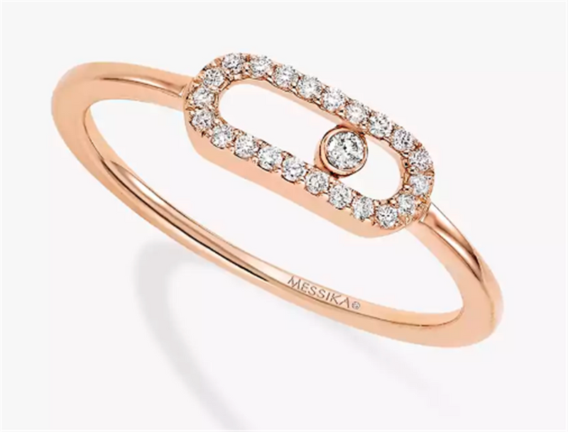 Messika 18K Rose Gold Diamond Move Uno Ring