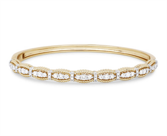 LaViano Fashion 14K Two Tone Diamond  Bracelet
