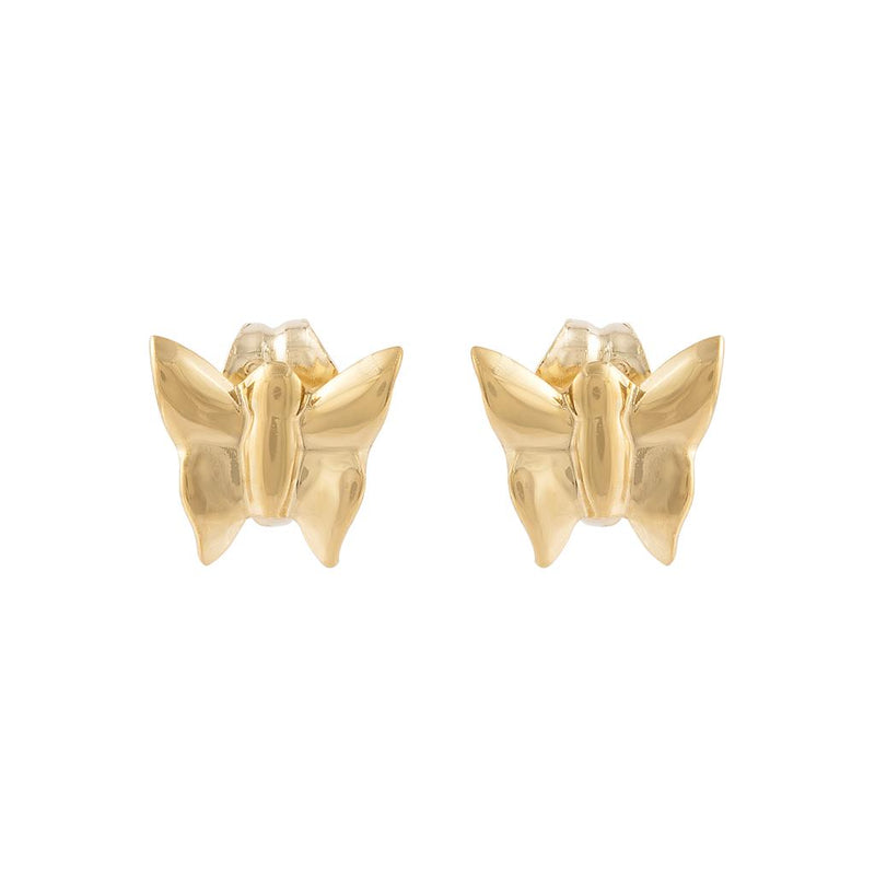 LaViano Fashion 14K Yellow Gold Butterfly Earrings