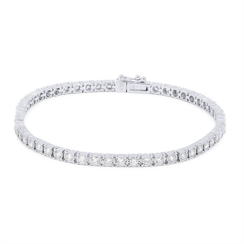 LaViano Fashion 14K White Gold Diamond Bracelet