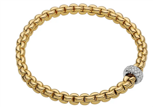 FOPE 18K Two Tone Bracelet Diamonds