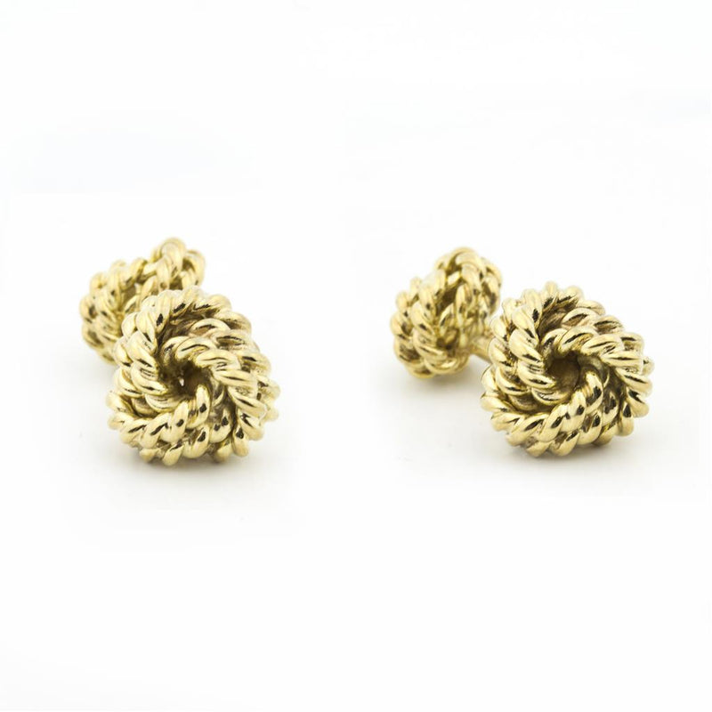 LaViano Fashion 14K Yellow Gold Knot Cufflinks