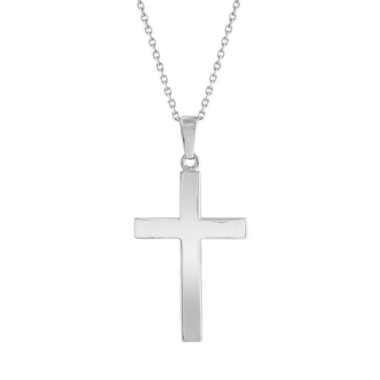 LaViano Fashion 14K White Gold Cross