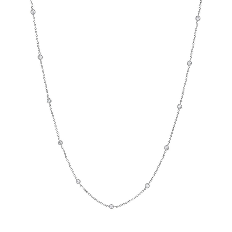 LaViano Fashion 18K White Gold Diamond Necklace