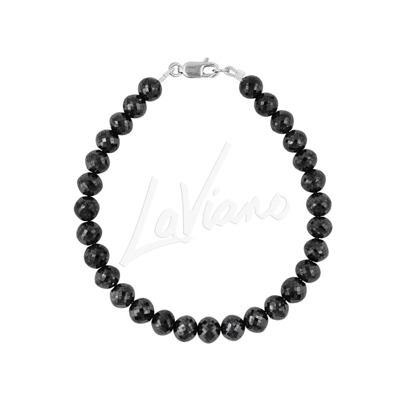 LaViano Fashion 14K White Gold Black Diamond Bracelet