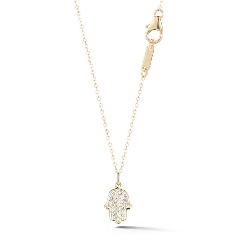 LaViano Fashion 14K Yellow Gold Diamond Hamsa Pendant