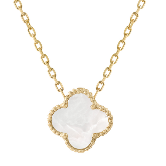 LaViano Fashion 14K Yellow Gold Mother of Pearl Necklace