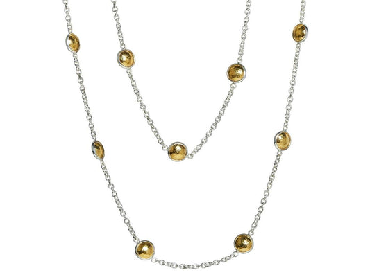 Gurhan Sterling Silver Necklace Layered with 24K Yellow Gold