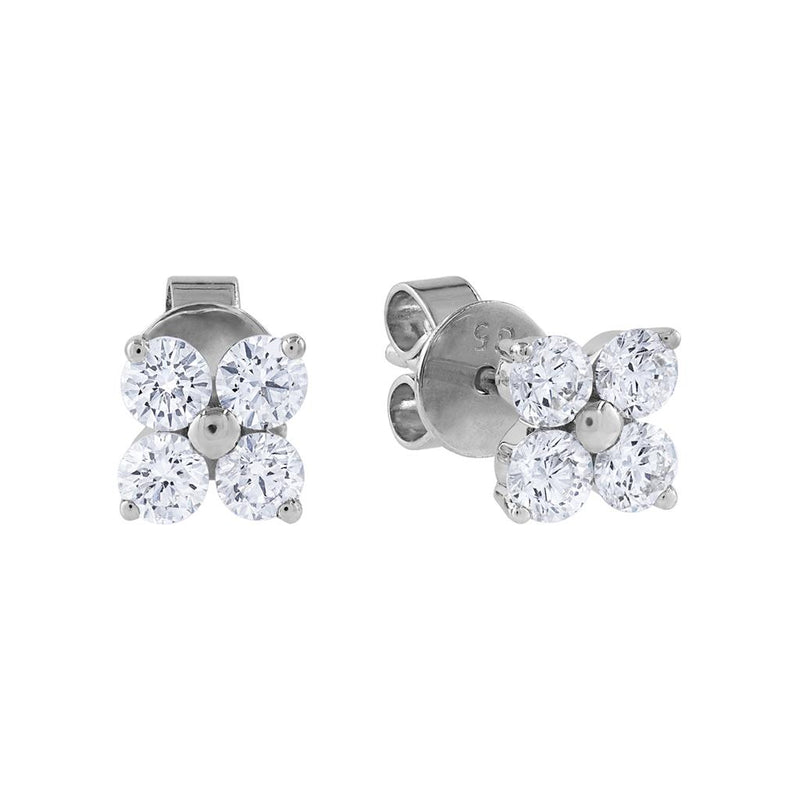 LaViano Fashion 14K White Gold Diamond Earrings