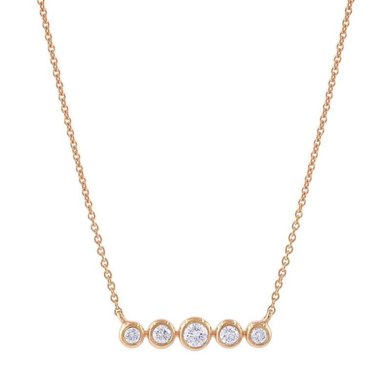 LaViano Fashion 18K Rose Gold Diamond Necklace