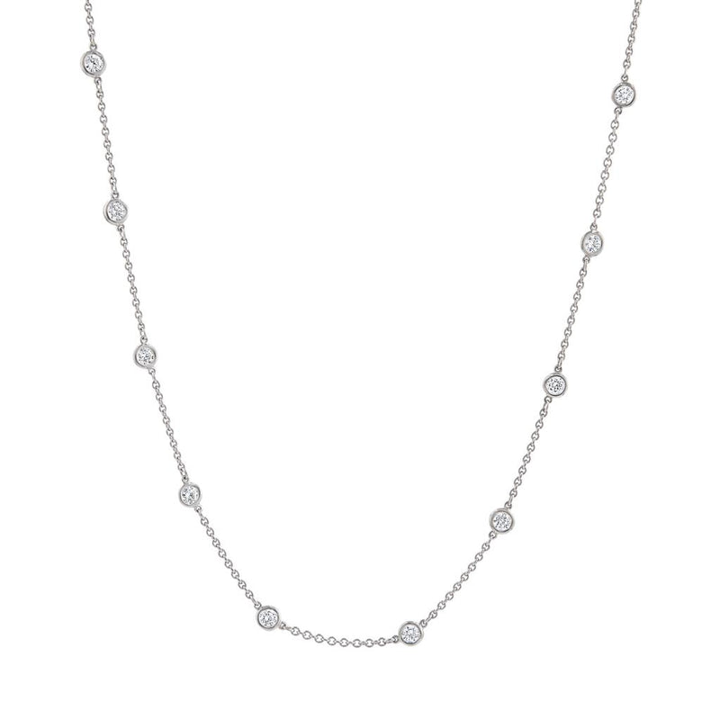 LaViano Fashion 14K White Gold Diamond Necklace